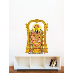rawpockets Mustard Yellow & Pink Lord Tirupathi Balaji Wall Sticker-picture-14