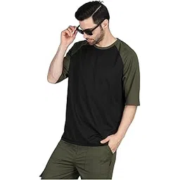 RAXEDO Dry Fit Tshirt for Men, Raglan Style | Oversized Tshirt for Man - Old Money T Shirts for Men, White Plain Tshirts-picture-10