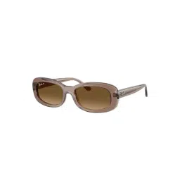 Ray-Ban Brown Polarized Oval Sunglasses for Women-picture-31