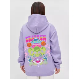 RAYACLOSET Women Printed Hooded Sweatshirt-picture-21