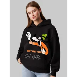 RAYACLOSET Women Printed Hooded Sweatshirt-picture-33