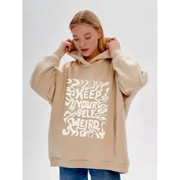 RAYACLOSET Women Printed Hooded Sweatshirt-picture-39