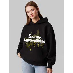 RAYACLOSET Women Printed Hooded Sweatshirt-picture-33