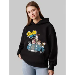 RAYACLOSET Women Printed Hooded Sweatshirt-picture-38