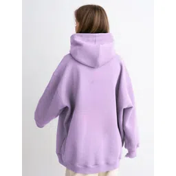 RAYACLOSET Women Printed Hooded Sweatshirt image 4