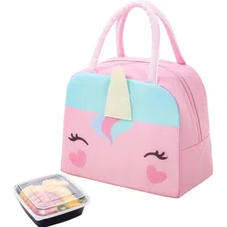 raycraft Unique Style Pink Unicorn Design Insulated Lunch Bag Waterproof Lunch Bag-picture-16