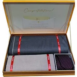 raymond fabrics Fabrics Men's Unstitched 3.25 Meters Suit Fabric Set with Tie, Pocket Square and Shirt Piece (Multicolour, All Weather Fabric,Attractive Box,Premium Fabric) (MULTICOLOUR 4)-picture-29