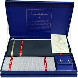 raymond fabrics Raymond Men's Unstitched 3.25 Meters Suit Fabric Set With Cufflinks and 1.7 Meters Shirt Piece (Multicolour, All Weather, Attractive Box, Premium) (6)-picture-30