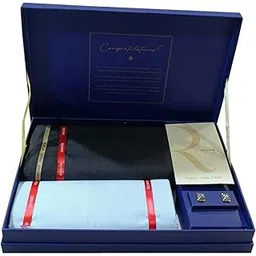 raymond fabrics Raymond Men's Unstitched 3.25 Meters Suit Fabric Set with Cufflinks and 1.7 Meters Shirt Piece (Multicolour, All Weather Fabric,Attractive Box,Premium Fabric)-picture-43