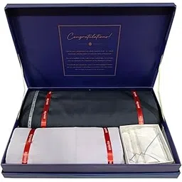 raymond fabrics Raymond Men's Unstitched 3.25 Meters Suit Fabric Set with Hankerchief and Shirt Piece (Multicolour, All Weather Fabric,Attractive Box,Premium Fabric)-picture-23