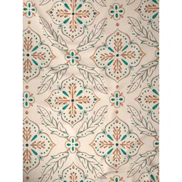 Raymond Home Camphor Beige Printed Cotton 144 TC Queen Bedsheet With 2 Pillow Covers-image-26