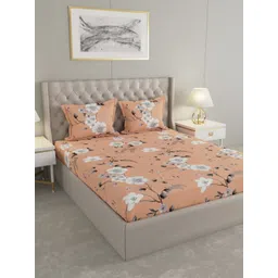 Raymond Home Insignia Orange Printed Microfiber Queen Bedsheet Set 2.50 m x 2.25 m-image-15