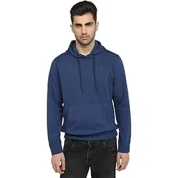 Men Full Sleeve Regular Fit Solid Pattern Pure Cotton Hooded Hooded Casual Sweatshirt-image-41