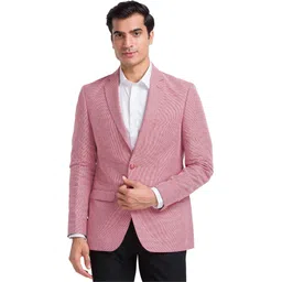 raymond Men Self Design Single Breasted Formal Blazer image 1