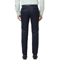 raymond Men Slim Fit Solid Pattern Poly Viscose Blend Pleatless Formal Trouser image 4