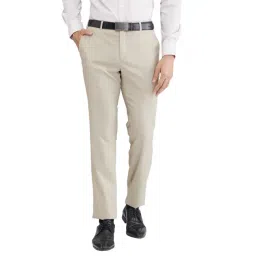 Raymond Beige Slim Fit Trousers-picture-10
