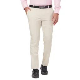 Raymond Beige Slim Fit Trousers-picture-16