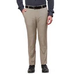 Raymond Beige Slim Fit Trousers-picture-17