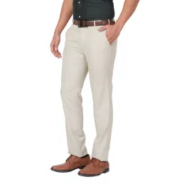 Raymond Beige Slim Fit Trousers image 3