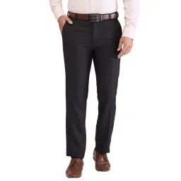 Raymond Black Contemporary Fit Trousers-picture-15