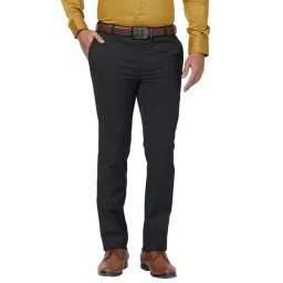 Raymond Black Slim Fit Trousers-picture-18