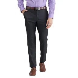 Raymond Black Slim Fit Trousers-picture-34