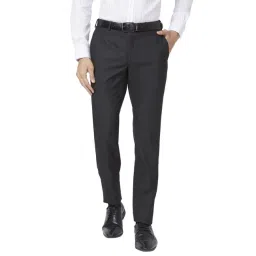 Raymond Black Slim Fit Trousers-picture-27