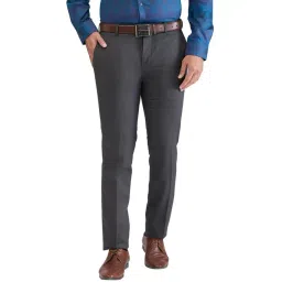 Raymond Black Slim Fit Trousers-picture-14