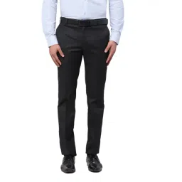 Raymond Black Slim Fit Trousers-picture-30