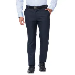 Raymond Blue Classic Fit Trousers-picture-26