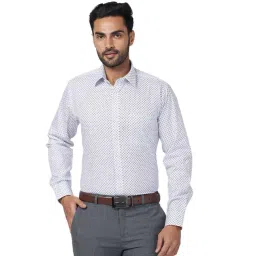 Raymond Blue Cotton Slim Fit Printed Shirt-picture-19