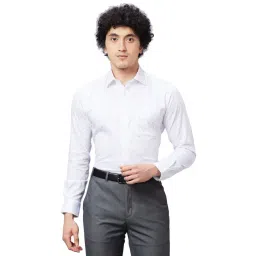 Raymond Blue Cotton Slim Fit Printed Shirt-picture-21