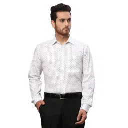 Raymond Blue Cotton Slim Fit Printed Shirt-picture-10