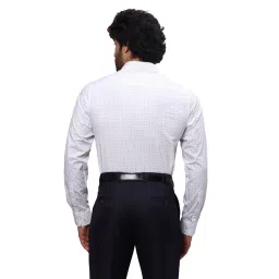 Raymond Blue Cotton Slim Fit Printed Shirt image 2