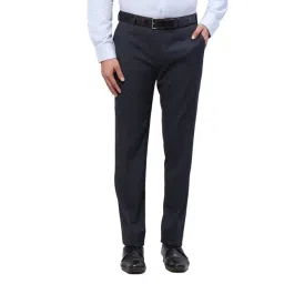 Raymond Blue Slim Fit Checks Trousers-picture-29