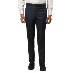 Raymond Blue Slim Fit Checks Trousers-picture-38
