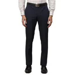 Raymond Blue Slim Fit Checks Trousers-picture-40
