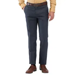 Raymond Blue Slim Fit Checks Trousers-picture-18