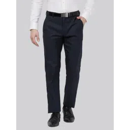 Raymond Blue Slim Fit Checks Trousers-picture-28