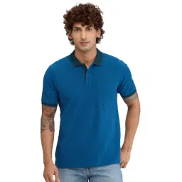 Raymond Blue Slim Fit Polo T-Shirt-picture-40