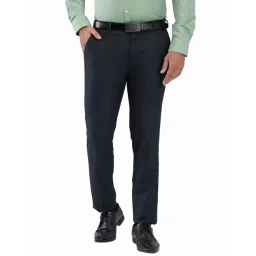 Raymond Blue Slim Fit Texture Trousers-picture-18