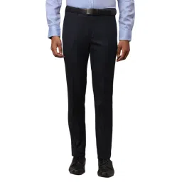 Raymond Blue Slim Fit Trousers-picture-21