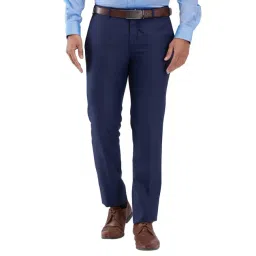 Raymond Blue Slim Fit Trousers-picture-12