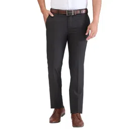 Raymond Brown Slim Fit Striped Trousers-picture-40