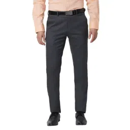 Raymond Grey Classic Fit Checks Trousers-picture-26