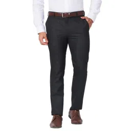 Raymond Grey Classic Fit Texture Trousers-picture-40