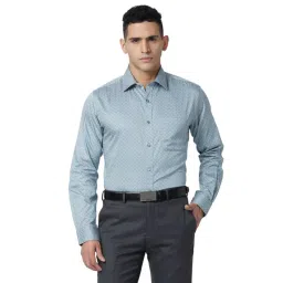 Raymond Grey Cotton Classic Fit Printed Shirts-picture-47