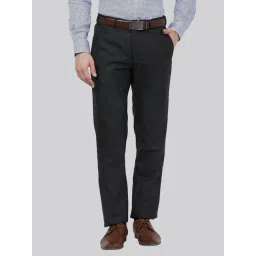 Raymond Grey Slim Fit Checks Trousers-picture-25