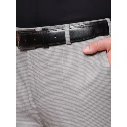 Raymond Grey Slim Fit Checks Trousers image 5
