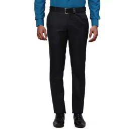 Raymond Grey Slim Fit Self Pattern Trousers-picture-27